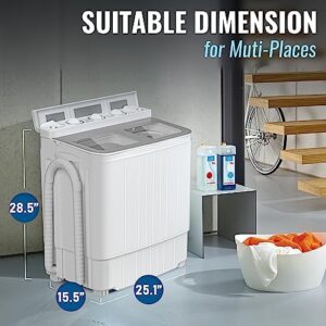 INTERGREAT Portable Washing Machine, mini laundry washer for apartments, dorms, RVs, and camping, with spin dryer