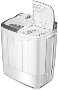 SAFEPLUS Compact Mini Twin Tub Washer with 8 lbs Washing Capacity and 5 lbs Spin Dryer for Apartments 