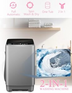 Full Automatic Washing Machine with LED Display, Portable Washer for RV and Apartments