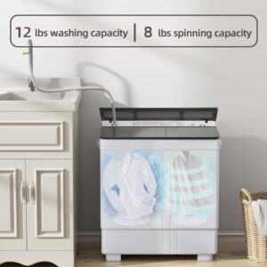 Elevon Portable Washing Machine - Mini Compact Laundry Washer for Apartment and RV