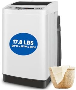 Nictemaw 2.4 Cu.ft Portable Washing Machine with 10 Programs and 8 Water Levels, Compact and Energy-Efficient