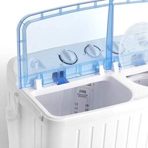 HomGarden Portable Washer Compact Mini Twin Tub Washing Machine with Washer Spinner Cycle