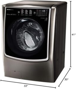 LG WM9500HKA SIGNATURE 5.8 cu. ft. Mega Capacity Washer in Black Stainless Steel