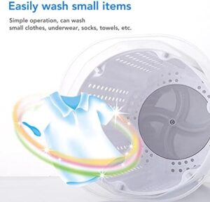 Yosoo Nordic Grey Portable Hand Washer and Spin Dryer for apartments, dorms, and camping, compact and efficient washing solution