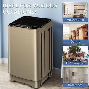 Portable Washing Machine in Gold with LED Display and 10 Programs