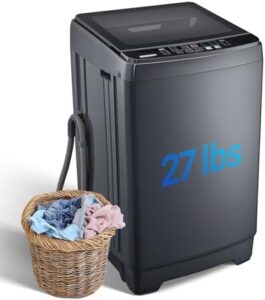 Portable washing machine with spinner for apartments, RVs, and dorms