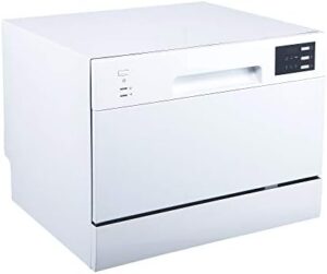 SPT SD-2225DW Compact Countertop Dishwasher in White - Energy Star with Stainless Steel Interior