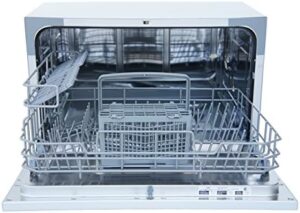 SPT SD-2225DW Compact Countertop Dishwasher in White - Energy Star with Stainless Steel Interior