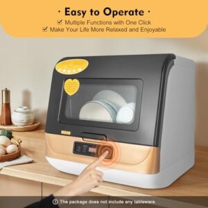 Portable Countertop Dishwasher for Small Spaces, Ideal for Apartments, Dorms, RVs