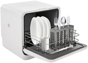 Portable Countertop Dishwasher - Compact Design with 5 Wash Programs