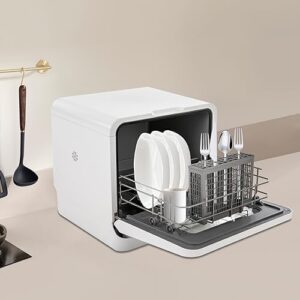 Portable Countertop Dishwasher - Compact Design with 5 Wash Programs