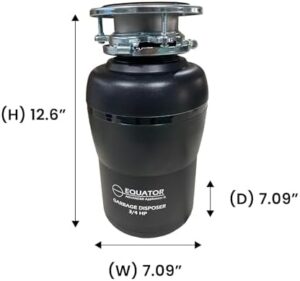 Equator 18 in Dishwasher 10 place QUIET 110V E-Star ADA+3/4 HP Garbage Disposer (White)