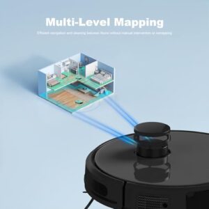 TECBOT S3 PRO Robotic Vacuum Cleaner and Mop with LiDAR Navigation, powerful suction, and automatic charging