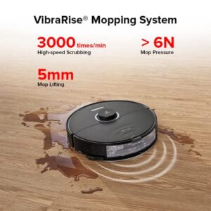 Roborock S8+ Robot Vacuum and Mop Cloth Bundle, Black, sleek, efficient, smart navigation, powerful suction, mopping