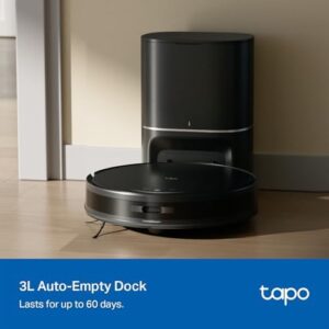 Tapo Ultra-Slim LiDAR Smart Navigation Robot Vacuum and Mop with Self-Emptying Dock