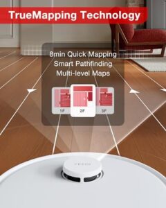 Yeedi C12 Robot Vacuum Cleaner and Mop with 8000Pa Suction, ZeroTangle Brush, and Smart Navigation