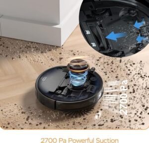 Geek Smart Robot Vacuum Cleaner and Mop L7 with LDS Navigation, Wi-Fi Control, and Selective Room Cleaning