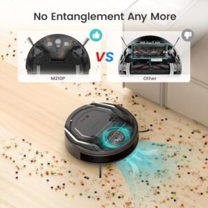 Lefant M210P Robot Vacuum Cleaner in grey, showing automatic self-charging and scheduled cleaning features