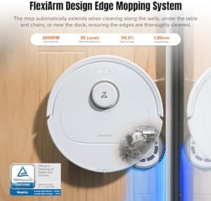 Roborock Qrevo MaxV Robot Vacuum and Mop with FlexiArm Design and Smart Obstacle Avoidance