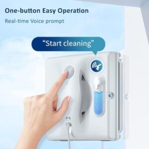 HUTT W8 Window Cleaner Robot with Auto Water Spray, 3800PA Suction Power  