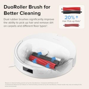 roborock Q8 Max Robot Vacuum and Mop Cleaner with 2Pcs Microfiber Mop Cloth Replacement Bundle