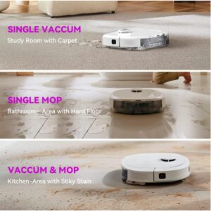 R2 Robot Vacuum and Mop Combo in action, cleaning a modern home with lidar navigation