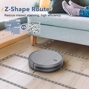 MAMNV Robot Vacuum and Mop Combo on a clean floor, showcasing its sleek design and pet hair collection