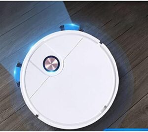 Automatic Robot Vacuum Cleaner Sweeping Dry Wet Cleaning Machine on a hardwood floor