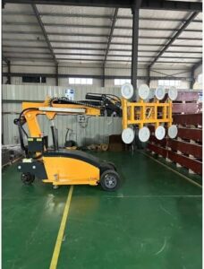 Custom Extendable Frame Steel Sheet and Marbles Lifter with Motor Control Automatic Glass Installing Vacuum Robot for Door and Window Glass