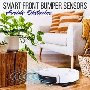 PURE CLEAN Smart Automatic Robot Vacuum Cleaner with Docking Station and Anti-Fall Sensors