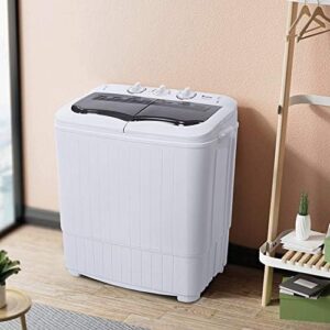 Portable Compact Twin Tub Washing Machine for Apartments, Dorms, and Camping - 14.3lbs Capacity