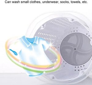 Portable Mini Washing Machine for home, dormitory, or small spaces in gray color