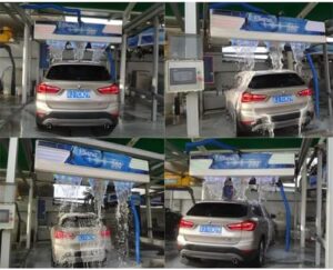 360-degree Contactless Automatic Car Wash System in action, providing a contactless clean for vehicles