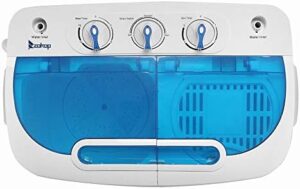 Compact Twin Tub Portable Mini Washing Machine with 13.4lbs capacity and built-in drain pump