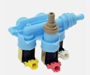 New Washer Water Inlet Valve compatible with Whirlpool WPW10247305, installed in a washing machine  