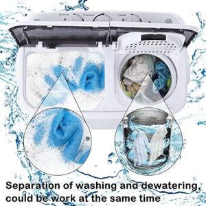 Twin Tub Washing Machine with Wash and Spin Cycle Combo – Ideal for Apartments, Dorms, and RVs