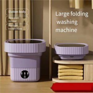 Mini Folding Washing Machine - Compact and Portable Travel Washer for Socks and Underwear