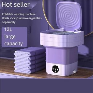 Mini Folding Washing Machine - Compact and Portable Travel Washer for Socks and Underwear