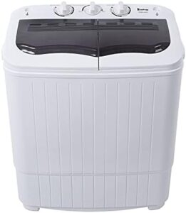 14.3lbs Semi-automatic Gray Cover Washing Machine with compact design and energy-efficient performance