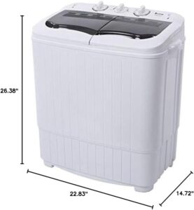 Home XPB35-ZK35 Semi-Automatic Washing Machine with gray cover and compact design  