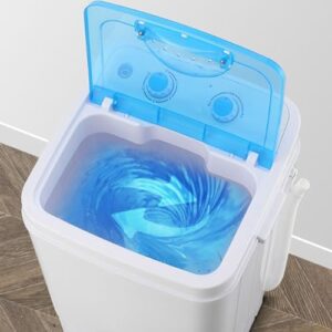 Mini Washer Portable Washing Machine with Drain Basket for Space-Saving Laundry