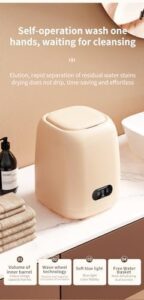 Portable Washing Machine with Spin Dryer, Compact Washer for Apartments, Dorm, RV, Camping