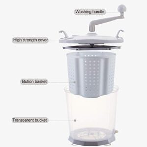 Portable Eco Mini Washing Machine, compact design, hand-cranked manual operation, spin dryer, eco-friendly