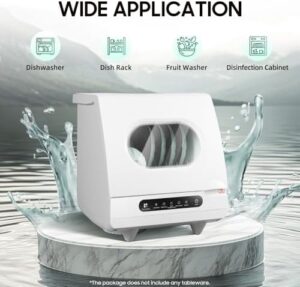 Portable Countertop Dishwasher with 6 Place Settings and Quick Wash