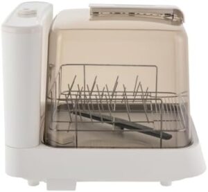 Portable countertop dishwasher ideal for small homes, dorms, and RVs, featuring a water tank for easy use anywhere.