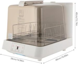 800W Portable Countertop Dishwasher with 360° Dual Spray and High-Temp Function for Compact Spaces