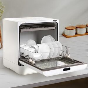 4 Cleaning Programs Countertop Dishwasher with LED Display and 360° Spray Technology