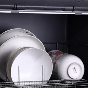 5-Liter Compact Countertop Dishwasher on a kitchen counter, showing the sleek design and washing dishes