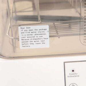 Portable Countertop Dishwasher with 1.59Gal Water Tank and 360° Rotating Spray, ideal for apartments, dorms, and RVs.  