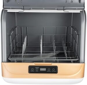 Countertop dishwasher with 800W power, compact design, and 3 washing programs – ideal for small spaces